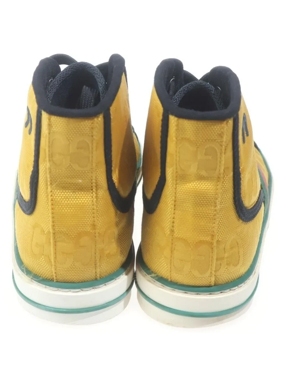 Gucci GG Canvas Tennis High Cut Sneakers Yellow